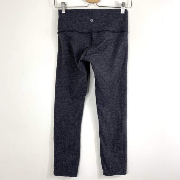 Lululemon Wunder Under Herringbone Crop Pants Gray - Picture 5 of 11